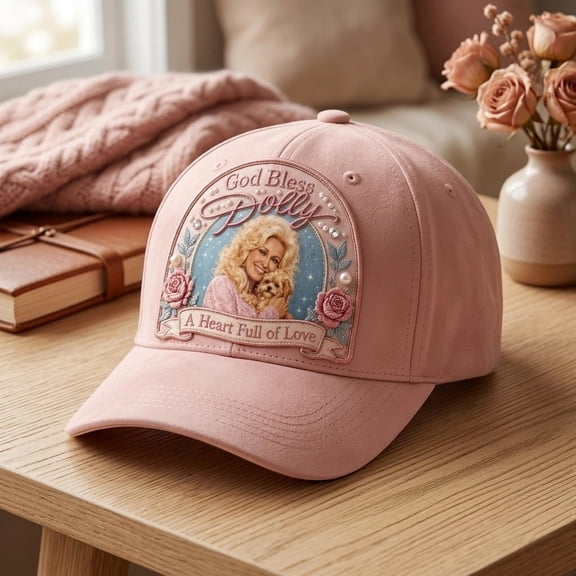 Vintage Dolly Country Music Baseball Cap, Parton Memorial Hat, Nashville Western Cap, Retro Singer Anniversary Party Outfit Hat God Bless A Heart Full of Love Tribute Cap