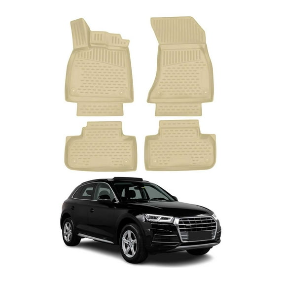 OMAC Floor Mats Liner for Audi Q5 SQ5 2018-2024 Beige All-Weather 4x