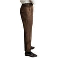 thumbnail image 5 of USNSM Men's Formal Business Dress Pants Urban Stylish High Rise Buckle Suit Pants Pleat Front Straight Leg Trousers with Pockets Coffee XL, 5 of 7