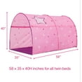 thumbnail image 3 of Bed Tent Canopy Kids Play Playhouse Privacy Twin Starlight Pink Pop Up by Alvantor, 3 of 10