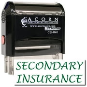 Large Self-Inking Secondary Insurance Stamp with Green Ink