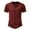 Burgundy, variant on Lovskoo Mens Casual Henley Shirts V Neck Short Sleeve Trendy Casual Solid Color Slim T Shirt Tops Blouse Vacation Beach Summer Tops Black