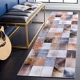 thumbnail image 2 of SAFAVIEH Faux Hide Crystal Modern Runner Rug, Beige/Brown, 2'6" x 8', 2 of 8