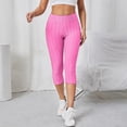 thumbnail image 6 of Jxximdong Capris Pants for Women, Yoga Pants 3/4 High Waist Elastic Opaque Plus Size Sports Leggings with Side Pockets, Pink Women's Cropped Pants, 6 of 6