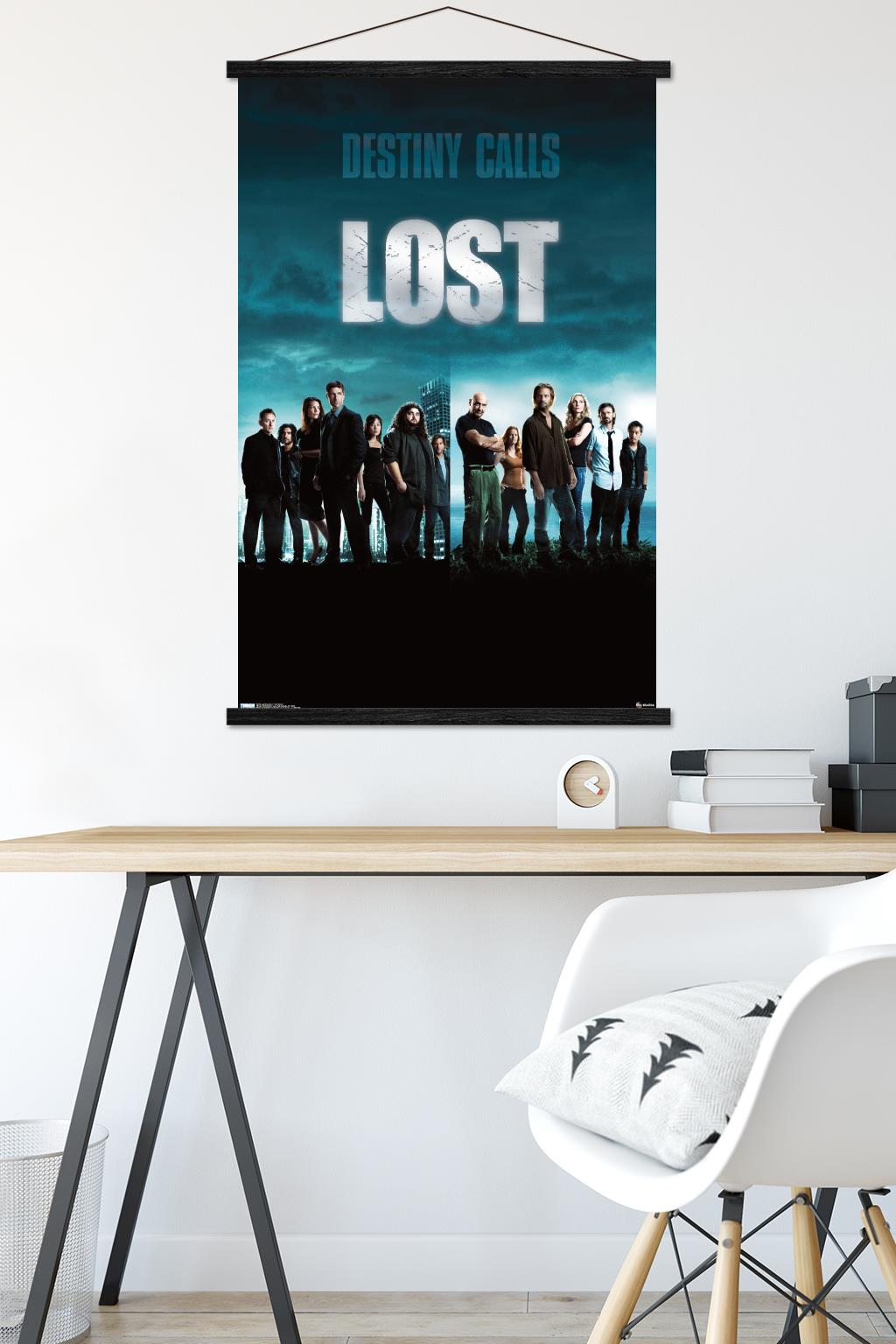 Lost Season 5 - One Sheet Wall Poster with Wooden Magnetic Frame, 22.375" x 34"