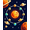 Orange, Pattern 1, variant on ODIKA 2x3 Machine Washable Non-Slip Area Rug, System Galaxy Featuring Planets Stars Educational Space Theme High Traffic Rug, Orange, 693262