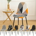 thumbnail image 3 of DYStyle Printed Spandex Floral Stretch Banquet Chair Cover Mid-Century Armless Shell Chair Cover Dining Room Seat Slipcover Furniture Protector, 3 of 4