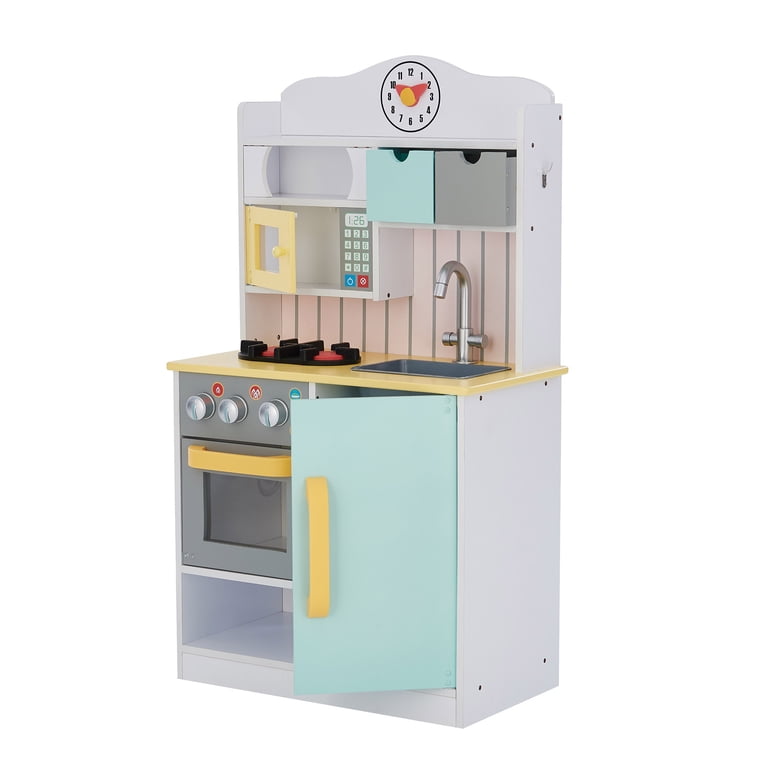 Compact Wooden Play Kitchen with Oven and Sink photo 2