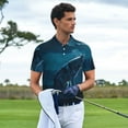 thumbnail image 3 of Fotbe Lonely Night Wolf Camiseta Polo de Golf para Hombre con Estampado – Camisa Deportiva Transpirable con Cuello Abotonado-4X-Large, 3 of 6