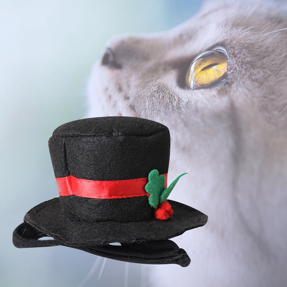 YUYUETIME Black Pet Hat for Dog Parties and Christmas Photos Easy to Wear
