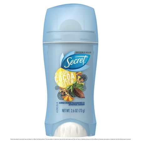 Secret Fresh Antiperspirant and Deodorant Invisible Solid, Classic Cocoa Butter, 2.6