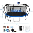 Kumix Trampoline, 12FT 14FT 15FT 16FT Trampoline with Enclosure