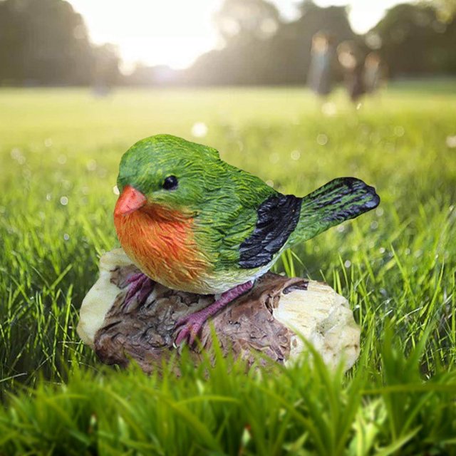 pitrice Miniature Bird Statue Arts Crafts Bird Animal Model Ornament Decor 1Pcs C