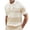 Beige, variant on Krdevn Men's Color Matching Short Sleeve Lapel Sweater Muscle Short Sleeve,L