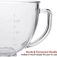 thumbnail image 5 of Glass Mixing Bowl 5 QT for KitchenAid 4.5 and 5 Quart Tilt-Head Stand Mixers, Fits Artisan KSM150, RRK150, KSM100, K45SS, KSM90, KSM95, K45, KSM110, 5KSM125 and More, 5 of 5