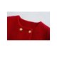 thumbnail image 5 of HH TRAF 2024 Chaquetas estilo streetwear para mujer, color rojo, cuello redondo, mangas largas, bolsillos, decoración, cruzados, abrigos de otoño para mujer a la moda, 5 of 5