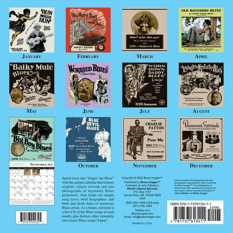 Various - CLASSIC BLUES ARTWORK FROM THE 1920S CALENDAR