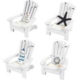 thumbnail image 1 of Set of 4 Mini Beach Chair for Bathroom, Nautical Home Decor, Ocean Decorations (4 in), 1 of 4