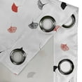 thumbnail image 5 of Ambesonne Leaf Grommet Curtain, Orange Warm Ginkgo Leaves, 50" x 63", White Black Orange, 5 of 6