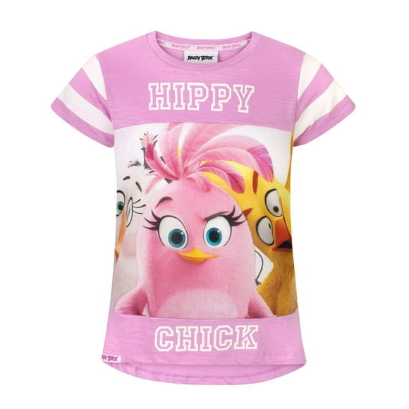 Angry Birds Girls Pink Short Sleeved T-Shirt