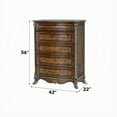 thumbnail image 5 of Vany Tall Dresser Chest, Traditional Floral Trim, Cherry Brown, 5 of 5