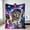 Colourful3, variant on Magic Galaxy blanket for cat lovers，Soft Flannel Throw Blanket, Festive Gifts, gift for Birthday, Christmas, Valentine's Day, Kids Bedroom Living Room Home Decor Gifts, Four Seasons Universal