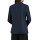 thumbnail image 3 of BLAZERS A RAYAS PARA MUJERES CHIC CON SOLAPA Y CADENA, CHAQUETA DE OFICINA DE MANGA LARGA EN AZUL MARINO, 3 of 5
