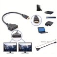 thumbnail image 3 of HDMI Splitter 1 In 2 Out, HDMI Output Splitter Adapter For Dual Monitors Male 1080P To Dual HDMI Female 1 To 2 Way HDMI Splitter Adapter Cable For HDTV HD, LED, LCD, TV, 3 of 4