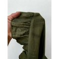 thumbnail image 7 of Army Green Plus Size Casual Vacation Tie Front Maxi Dress With Ruffles, Spring Summer, 7 of 7