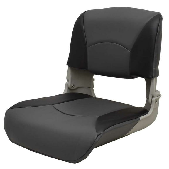 Marine Boat Folding Fishing Seat 7113CBK | All Weather Charcoal Black
