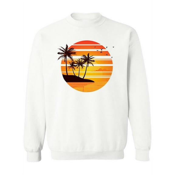 Palms In The Sunset Sweatshirt Women -SPIdeals Designs, Female Small