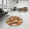 thumbnail image 4 of Ahgly Company Machine Washable Indoor Square Transitional Mahogany Brown Area Rugs, 6' Square, 4 of 7