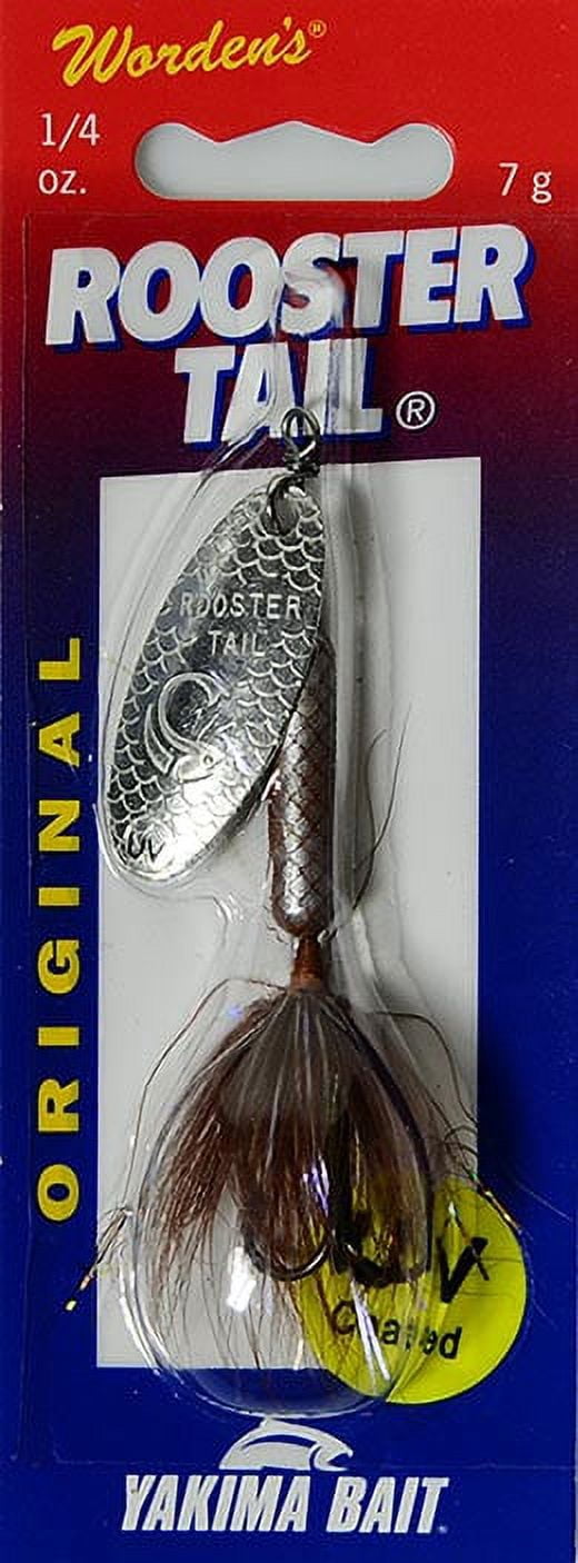 Yakima Bait Worden's Original UV Coated Rooster Tail Lure, Tinsel Brown, 1/4 oz.