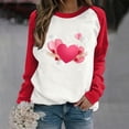 thumbnail image 1 of WILLBEST Hoodie Femme Imprimé Saint-Valentin avec Manches à Épaules et Col Rond Sans Chapeau Chandail à Capuchon Décontracté Haut Chandail à Capuchon Fin, 1 of 3