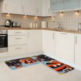 thumbnail image 2 of Juego de 2 alfombrillas de cocina de terciopelo de cristal con el logotipo del equipo de fútbol de los Bengals, alfombrilla absorbente antideslizante para el hogar, el dormitorio y la cocina, 2 of 6