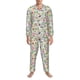 thumbnail image 3 of Fotbe Rabbit And Butterfly Pijama de Hombre con Estampado de Manga Larga, Conjunto de 2 Piezas, Ropa de Dormir Suave y Cómoda con Bolsillos-Large, 3 of 7