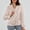 Beige, variant on Casual Jacket for Women Fall Faux Suede Long Sleeve Slim Fit Zip Up Collared Cropped Jacket with Pockets Outerwear