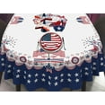 thumbnail image 3 of 4th of July Tablecloth American Flag and Star Table Cloths 54x72 Inch, Red, White and Blue Patriotic Tablecloths for Dining, Kitchen, Picnic and Patio-Oval, 3 of 6