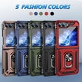 thumbnail image 6 of KOMI for Samsung Galaxy Z Flip 6 Case with Hinge Protection and 360°Rotate Ring Magnetic Kickstand, Samsung Z Flip6 Phone Case for Samsung Galaxy Z Flip 6 5G (Red, for Samsung Galaxy Z Flip 6 Red, 6 of 6