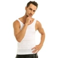 thumbnail image 3 of Kaerm Men's Seamless Compression Shirt Body Slimmer Shapewear Undershirt Tank Top White XXL, 3 of 8