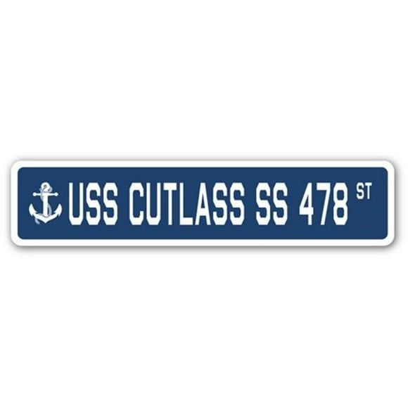 SignMission SSN-Cutlass Ss 478 4 x 18 in. A-16 Street Sign - USS Cutlass SS 478