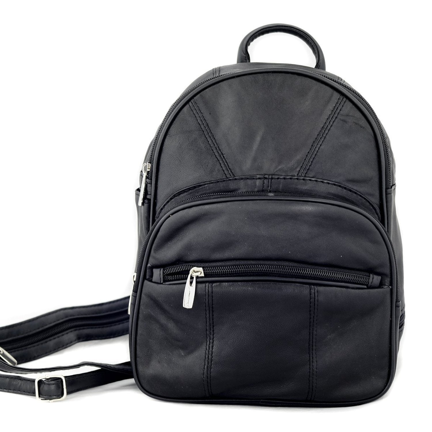 valyne - Genuine Leather Mini Backpack Handbag/purse with Sling & Side Cell Phone Pocket ...