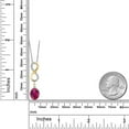thumbnail image 6 of Gem Stone King 925 Sterling Silver Red Created Ruby and White Lab Grown Diamond Pendant Necklace for Women | 3.07 Cttw | Gemstone July Birthstone | Oval 10X8MM | With 18 inch Chain, 6 of 6