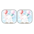 thumbnail image 7 of Disketp 2 Piece Cute Elephant Bunny Flying With Balloon Pattern Windshield Sunshades,Folding Windshield Sun Shade For Car Suv Trucks Sedan,Blocks Uv Rays Sun Visor Protector-Medium, 7 of 7