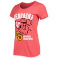 thumbnail image 2 of Women's Homefield Scarlet Nebraska Huskers Vintage National Champions Tri-Blend T-Shirt, 2 of 3