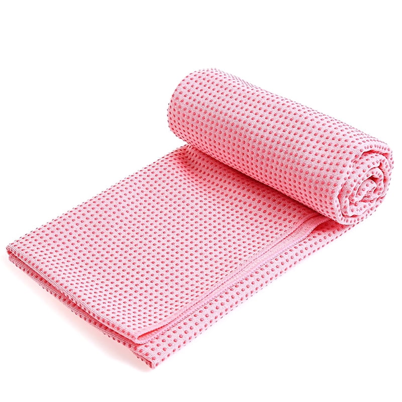 Tapis Yoga, Tapis Sport Fitness Tapis Yoga Antidérapant Tapis de Gymnastique, Tapis de Yoga Serviette avec Sac de Rangement Serviette de Yoga à séchage Rapide Tapis Pilates Pique-Nique de Yoga Chaud