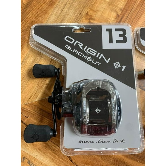 13 Fishing Origin O1 Blackout Baitcast Reel 7.3:1 LH 100 OBO1-7.3-LH
