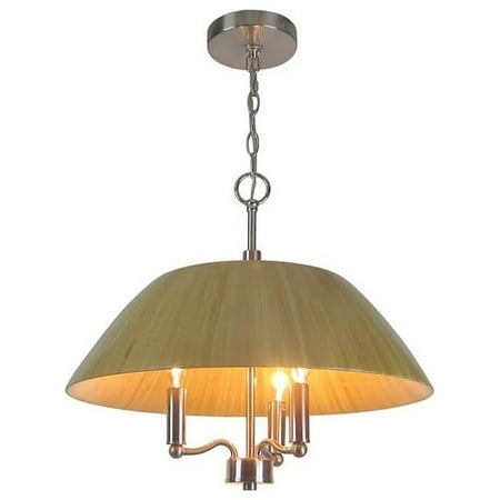 

Woodbridge Lighting Sorg 3-Light Bamboo Pendant in Satin Nickel