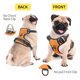thumbnail image 4 of Arnés para perros HEELE sin tirón, ajustable, reflectante, naranja M, 4 of 6