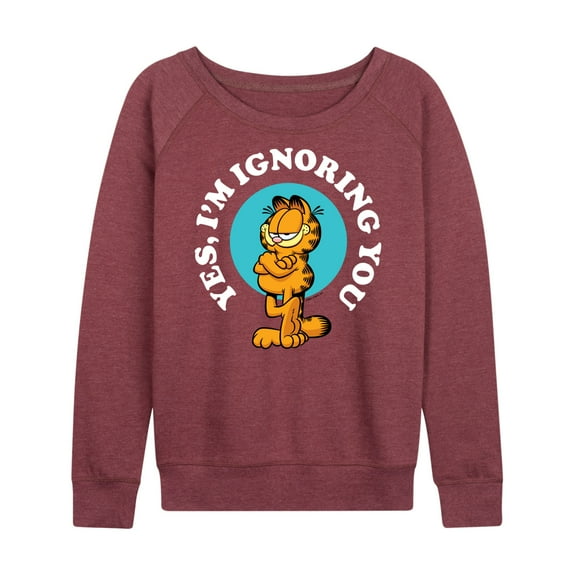 Garfield - Ignoring You - Women's Lightweight French Terry Long Sleeve Shirt